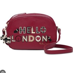 NWT Radley London "Hello London" Crossbody Purse, red, size OS